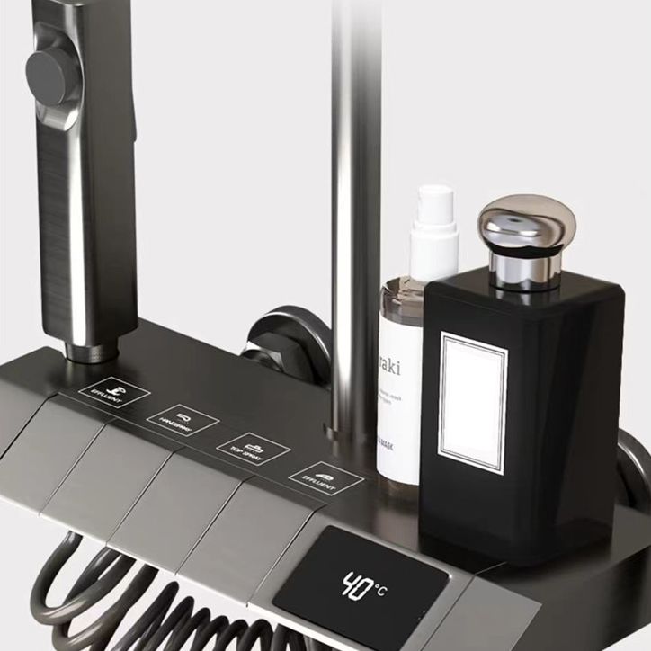 Bathroom Shower System Square Handheld Shower Head Wall Mounted Shower Trim