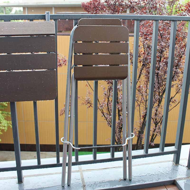 Taburetes de bar de madera sin brazos de estilo industrial, taburetes plegables para mostrador, 1 pieza