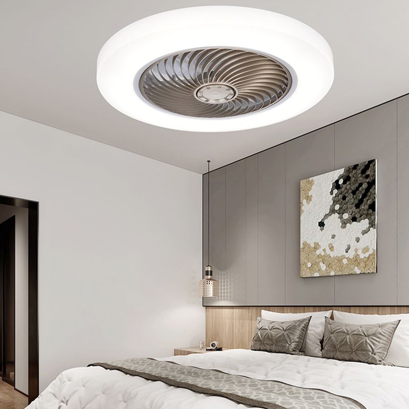 Acrylkreis Lüfterlampenlampenminimalismus LED Semi Flush Mount Light für Schlafzimmer