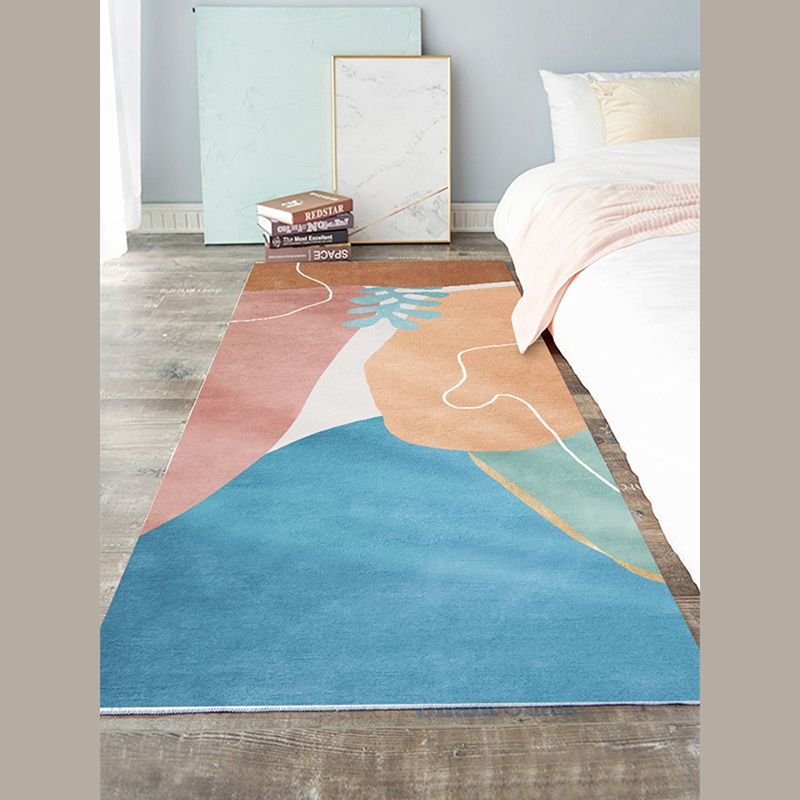 Runner Animals Printed Rug Simple Polyester Carpet Non-Slip Backing Area Carpet for Home Decoration