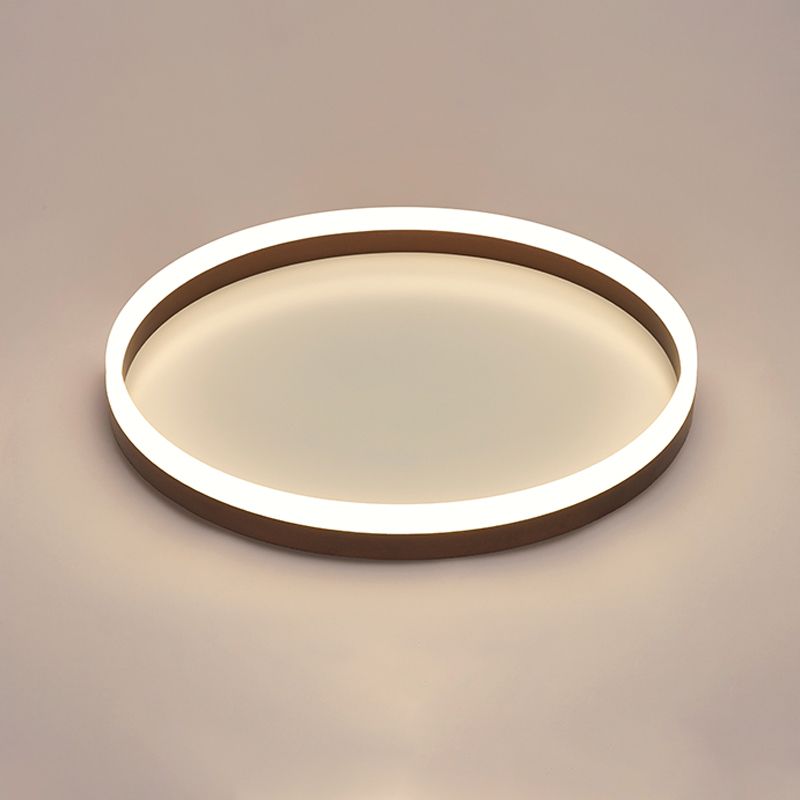 Aluminum LED Ceiling Light Round Black Modern Flush Mount Lamp for Living Room