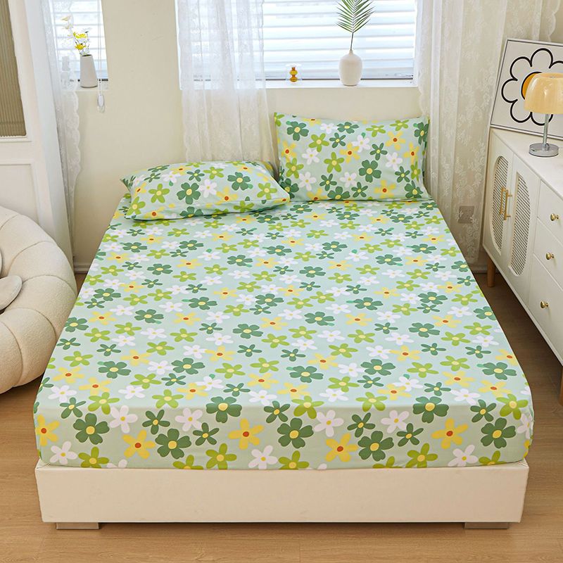 1 and 2 Piece Floral Bed Sheet Cotton Blend Dust Mite Resistant Bed Sheet Set