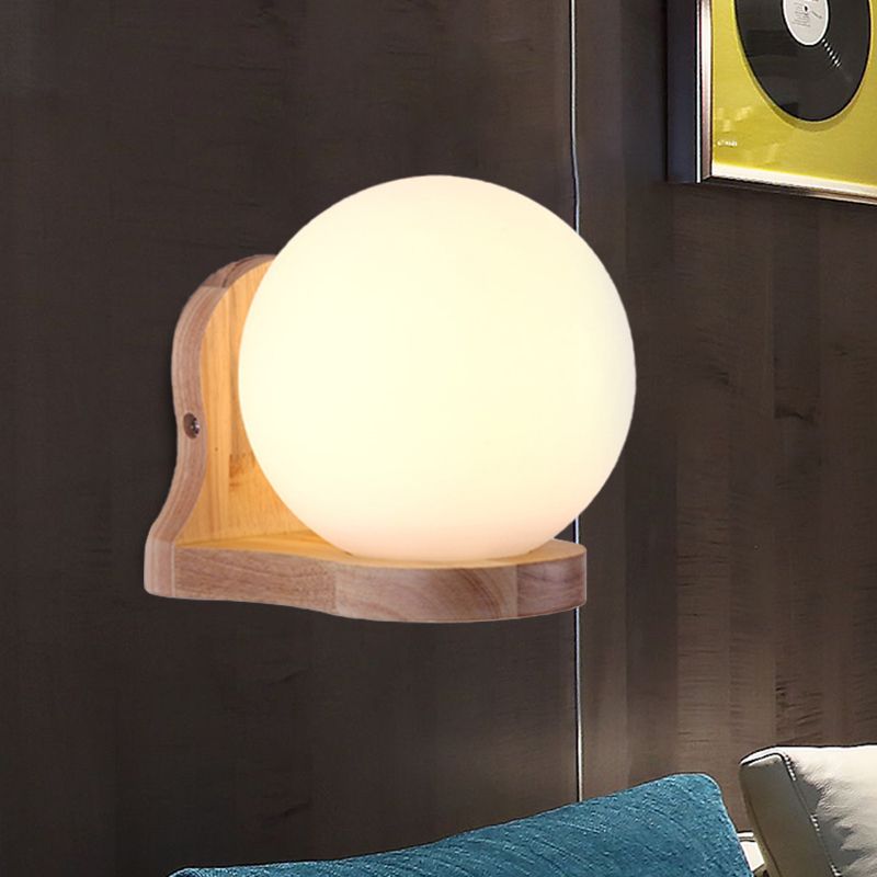 Balcone Studio Studio Sphere Sconce Sconce Lighting Glass 1 Light Light White White Lamp