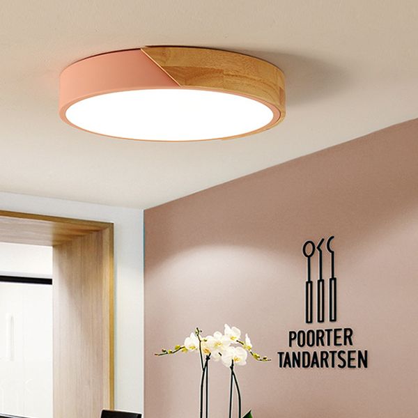 Ronde inbouwlamp Kleurrijke Macaron acryl inbouwverlichting voor slaapkamer in wit