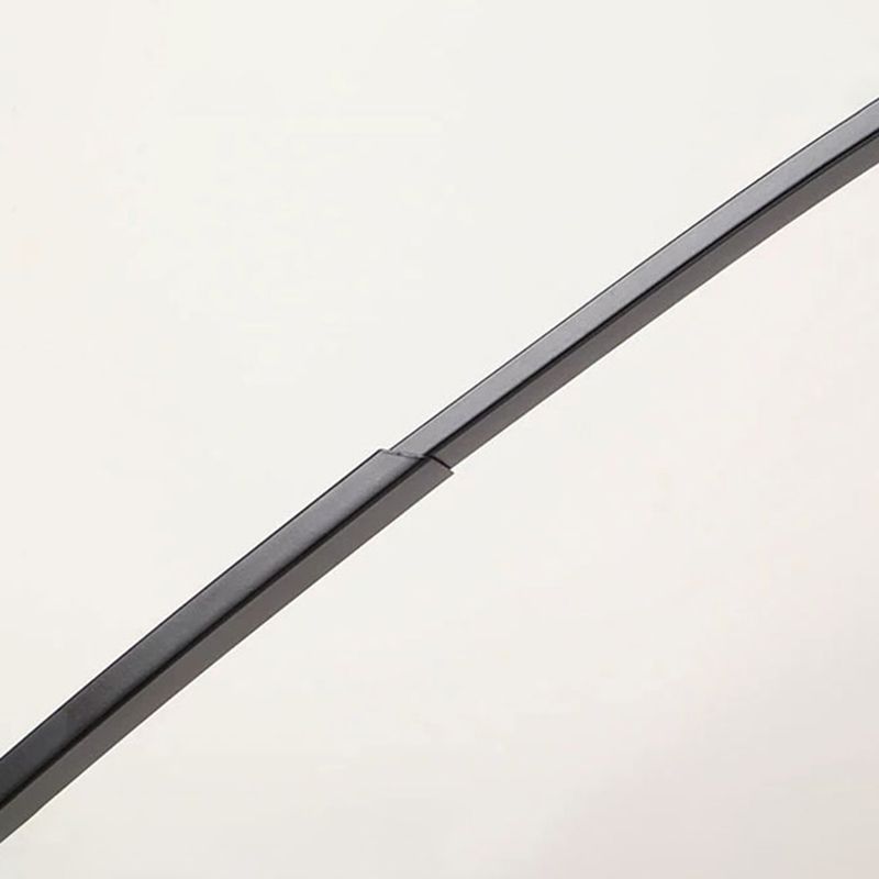 Fishing Rod Metal Floor Lamp Decorative 1-Light Standing Floor Light with Drum Shade