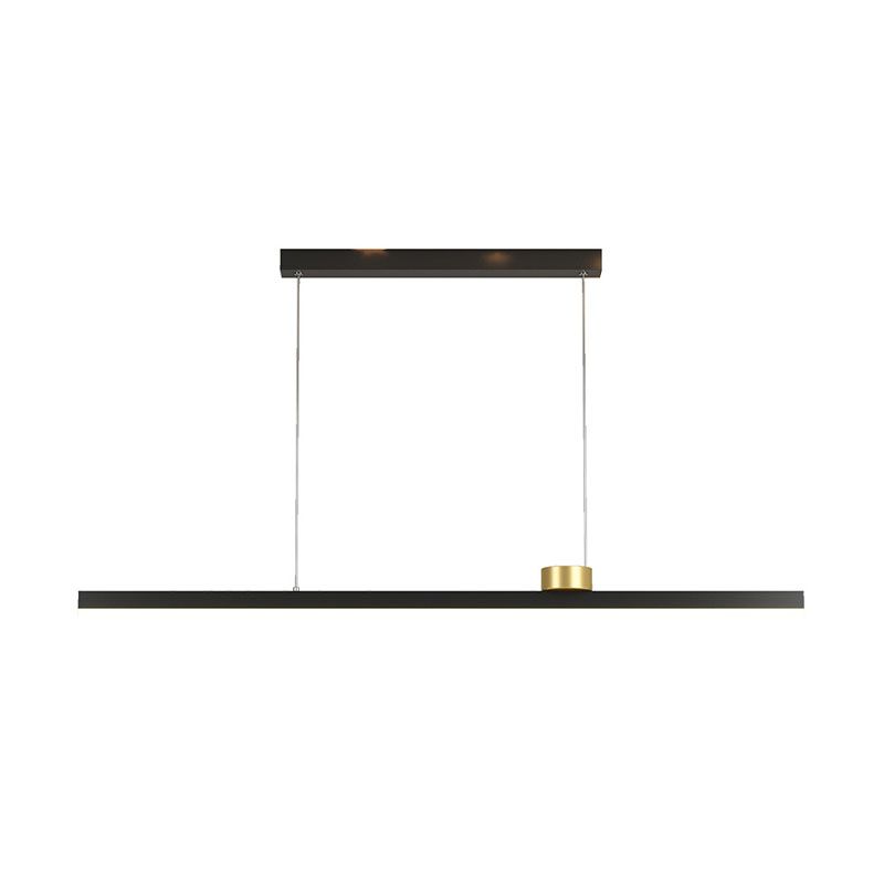 Black and Gold Bar Pendant Spotlight Postmodern LED Metal Island Light