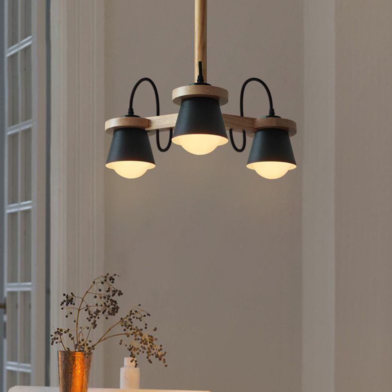 Modern Ceiling Pendant Wood Light Indoor Bedroom Shop Hotel Foyer Light