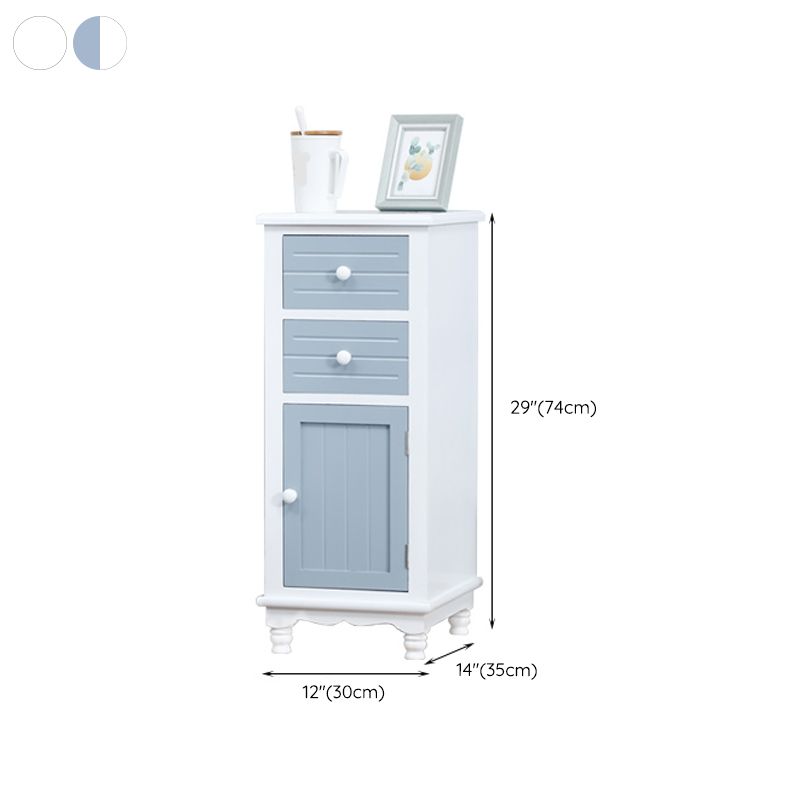 Nautical Vertical Solid Wood Storage Chest Bedroom Chest with Drawers