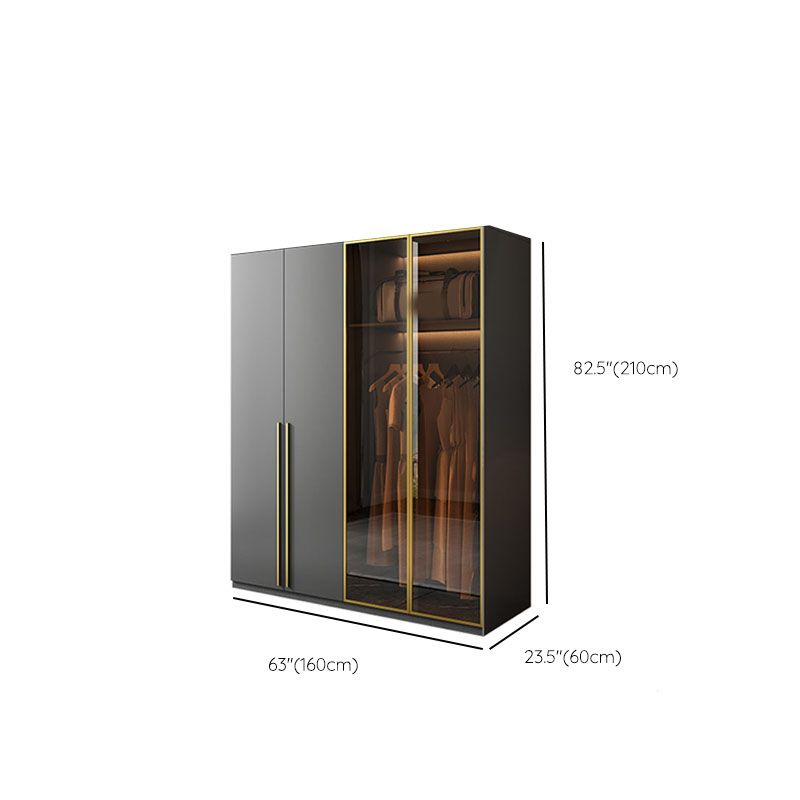 Modern Glass Wardrobe Wardrobe Armoire Wardrobe Cabinet for Home