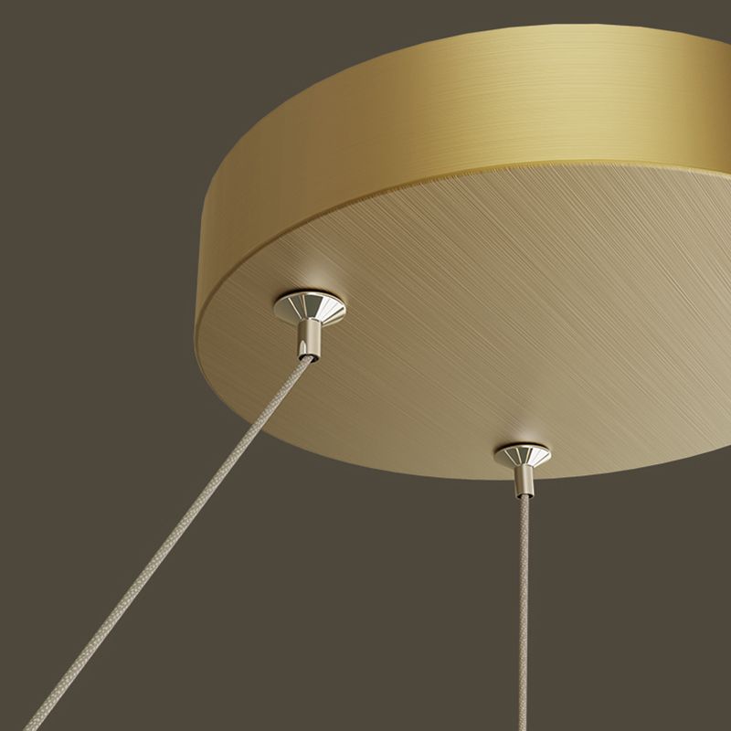 Spiraalvormige schaduw kroonluchter licht modern metaal 1 licht kroonluchter verlichtingsarmatuur in goud