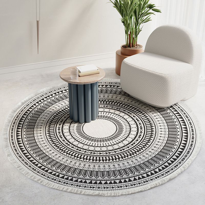 Area Rug Living Room Polyester Area Carpet Stain Resistant Rug for Bedroom