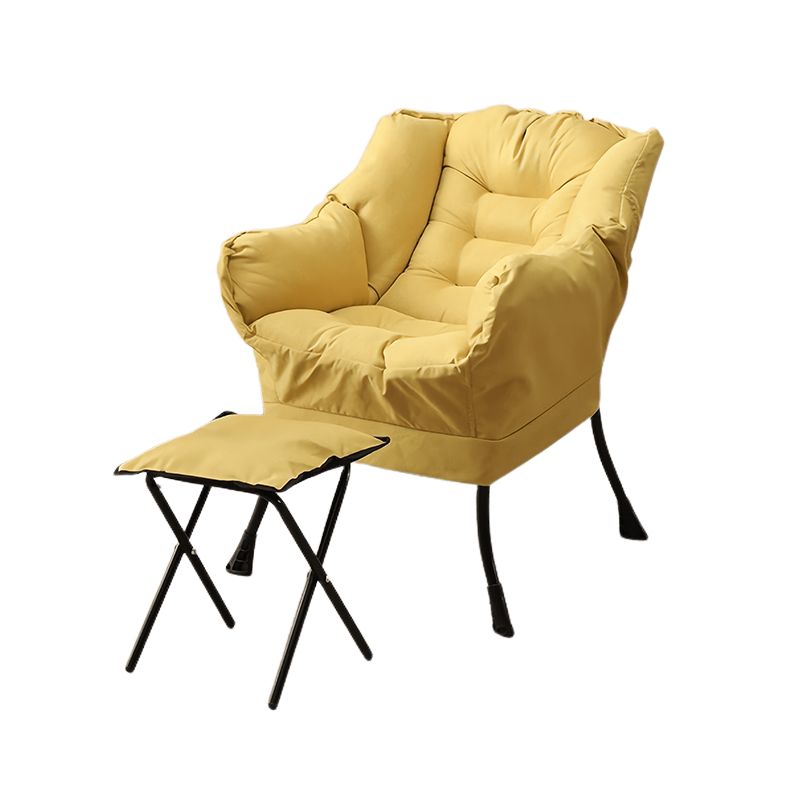 29.53"L x 27.56"W x 37.4"H Modern Sewn Pillow Back Sloped Arms Chair