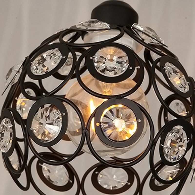 Sferische eetkamer hangende licht kristal moderne stijl pedant verlichtingsarmatuur