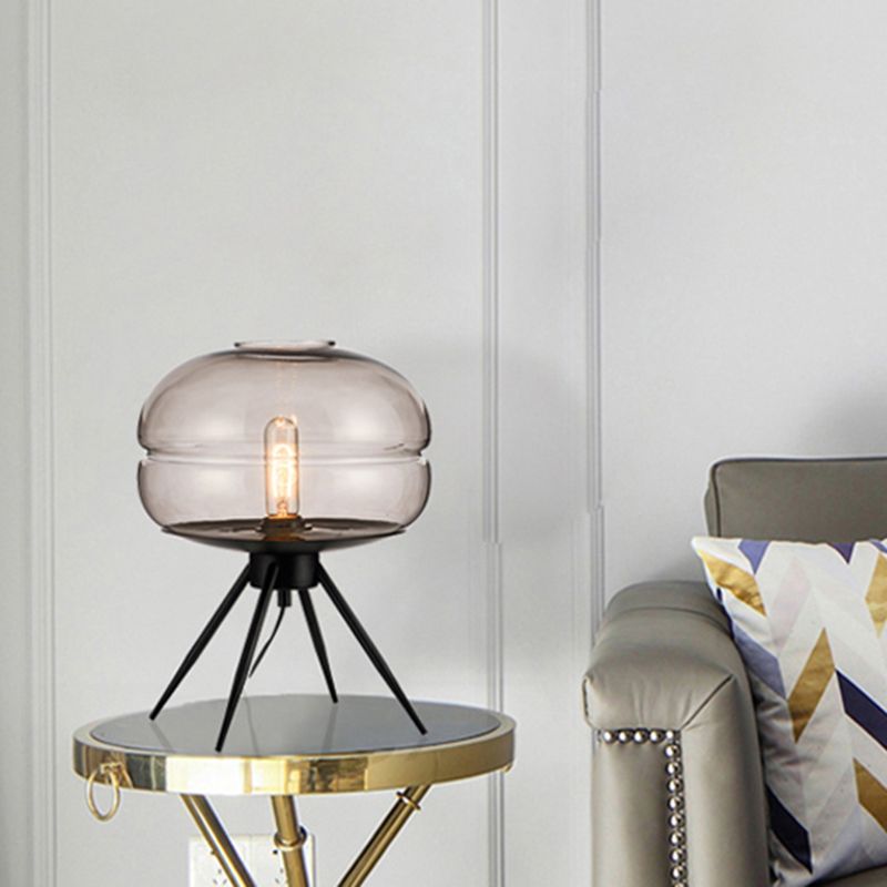 Nachttischlampen im zeitgenössischen Stil mit Glasschatten für Schlafzimmer Wohnzimmer