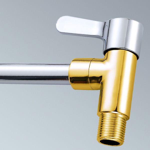 Modern Metal Single Handle Kitchen Faucet Wall Mounted Faucet in Chrome