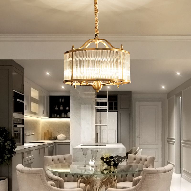 Luminaires de lustre en cuivre.