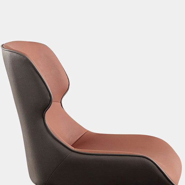 Leather Dining Chair Industrial Style Wingback Arm Dining Chair for Home