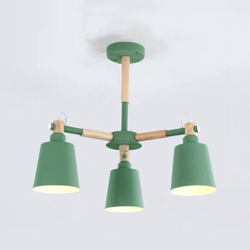 Nordic Multi Head Macron Chandelier Metal Chandelier Lighting Fixtures for Bedroom