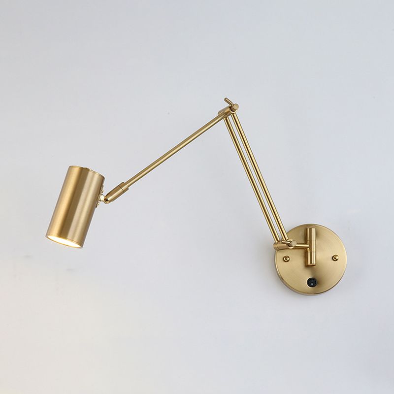 Modern Style Metal Wall Sconce 1 Light Wall Mount Light for Bedroom Bedside