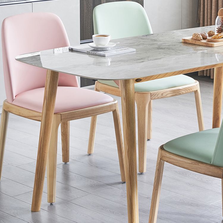 Tavolo da tavolo da top in pietra sinterizzato contemporaneo tavolo da pranzo rettangolo per cucina