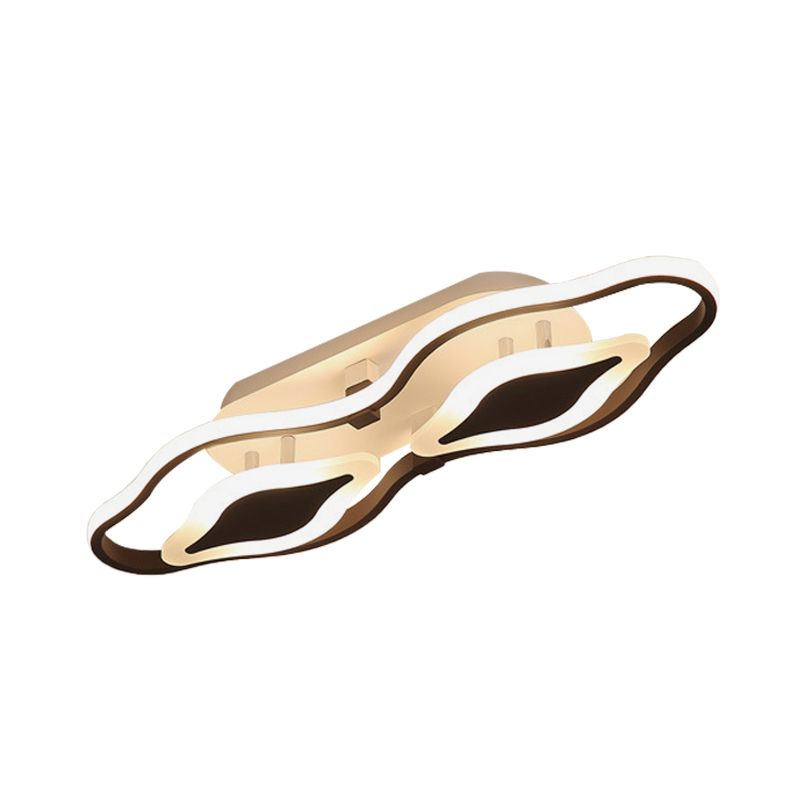 Gafas de natación semi flushmount iluminación contemporánea acrílico dormitorio led techo monte en negro