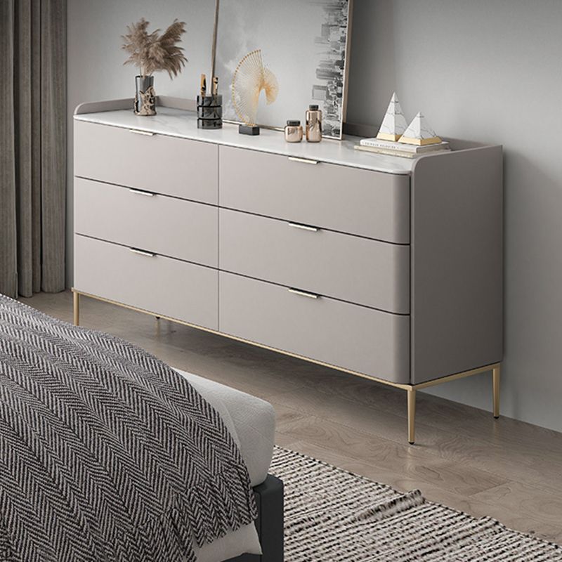 Classic Glam Storage Chest Stone Dresser with 8/9 Drawers , 15.6-inch Width