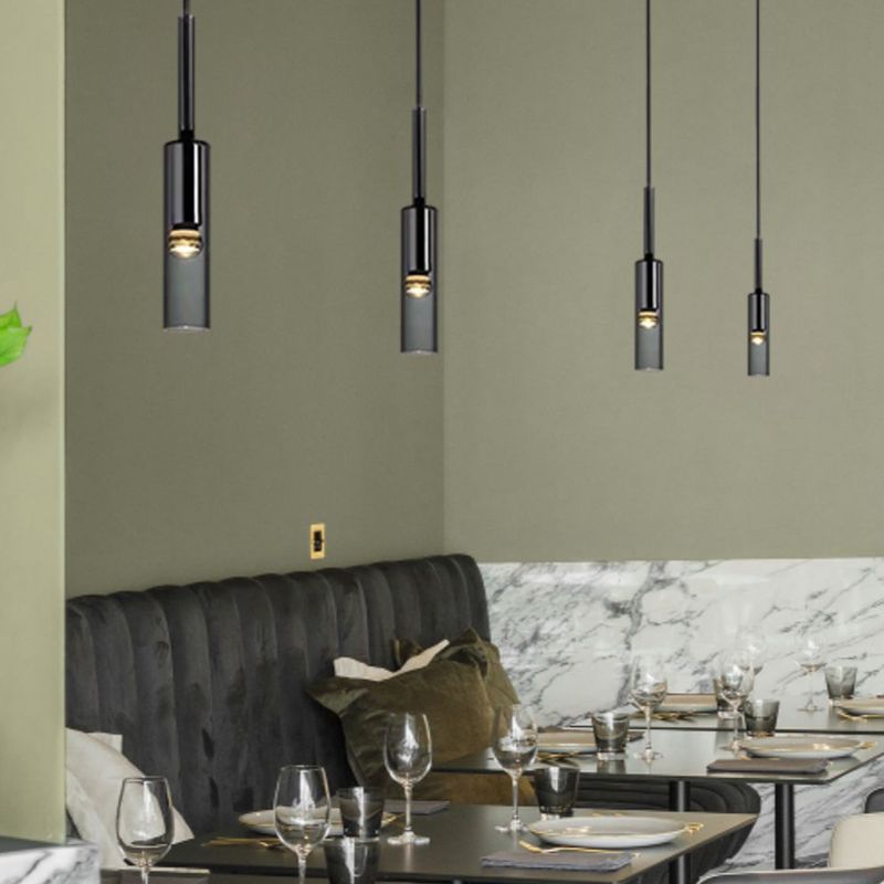 Metal Modern Wall Sconce Cylinder Shape Wall Light with Crystal Shade for Bedroom