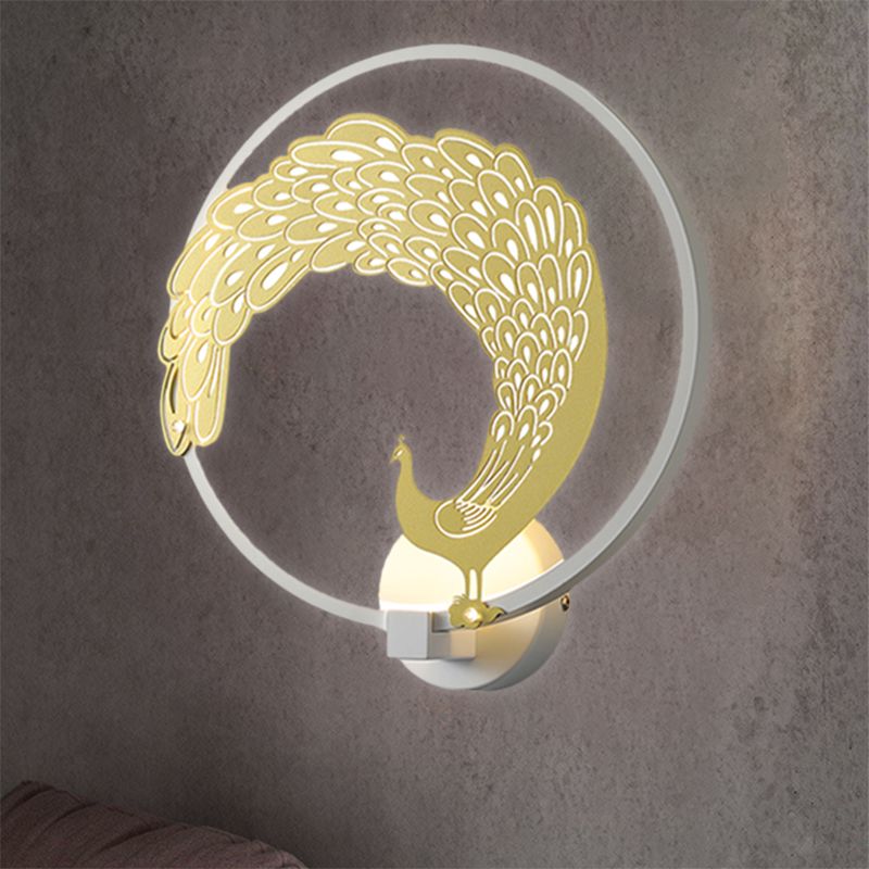 Acrylique Circular Mur Mural lampe de style chinois LED LEMPRIMME MURD MOURD