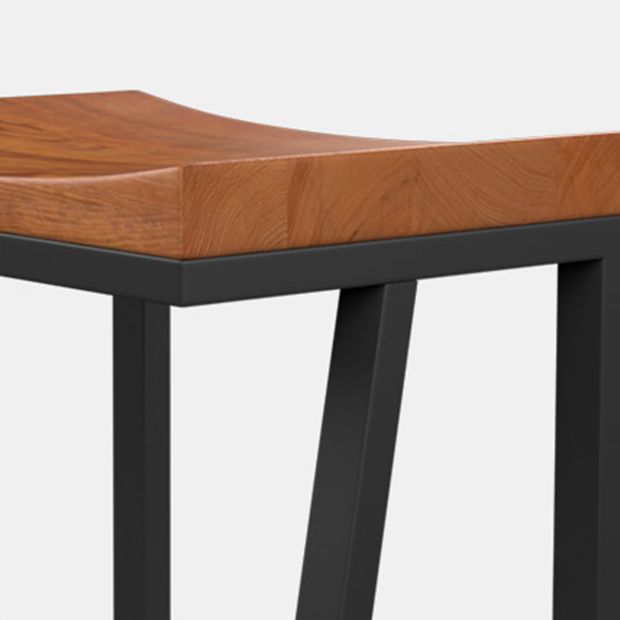 Industrial Rectangle Dining Stool Iron Footrest Bar Stool for Bristol