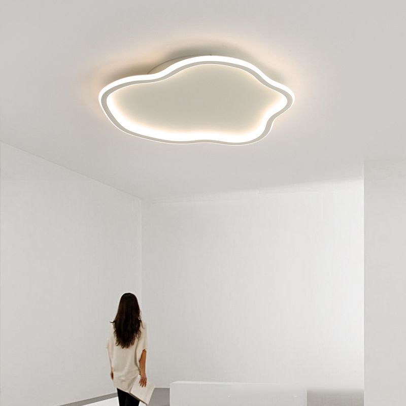 1-Light Waves Flush Ceiling Light Fixtures Modern Style Acrylic Flush Mount Lighting