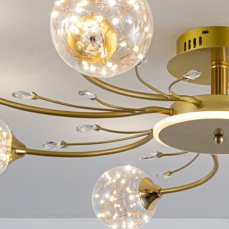 Glass rotondo a fiuto luce soffitto moderna luci a sfioramento dell'illuminazione a montaggio