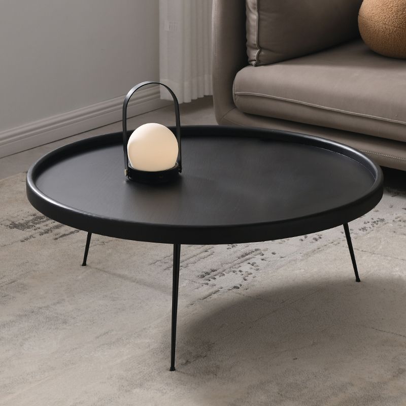 Scandinavian 3 Legs Coffee Table Round Wooden Coffee Table for Living Room