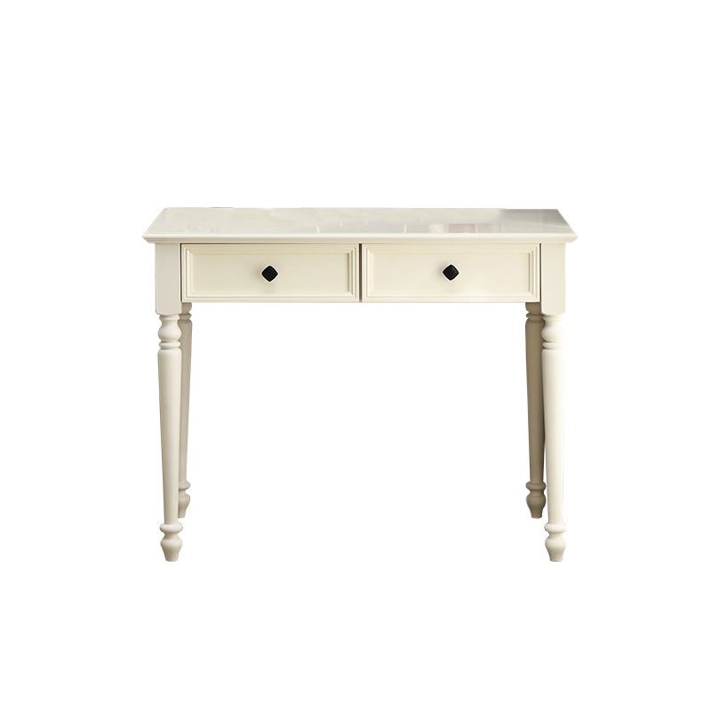 Contemporary Makeup Dressing Table With Drawers White 17.71" W x 30.70" H