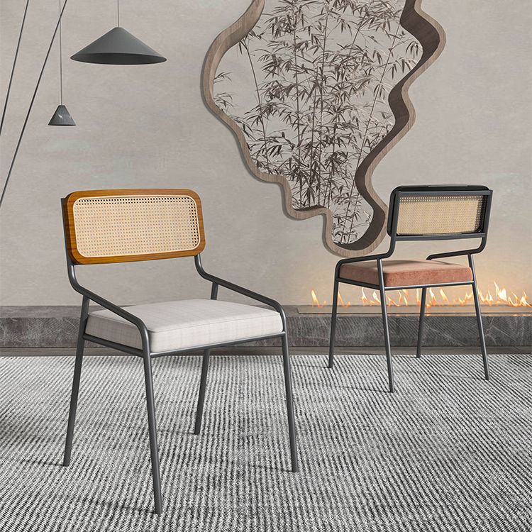 Contemporary Kitchen Dining Arm Chair Open Back Dining Side Chair