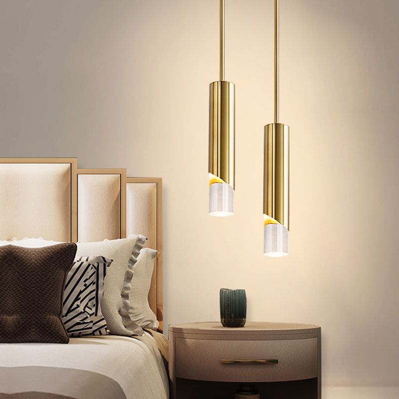Tubi moderni in stile minimalista a pendente di illuminazione lampada a soffitto acrilico per soggiorno
