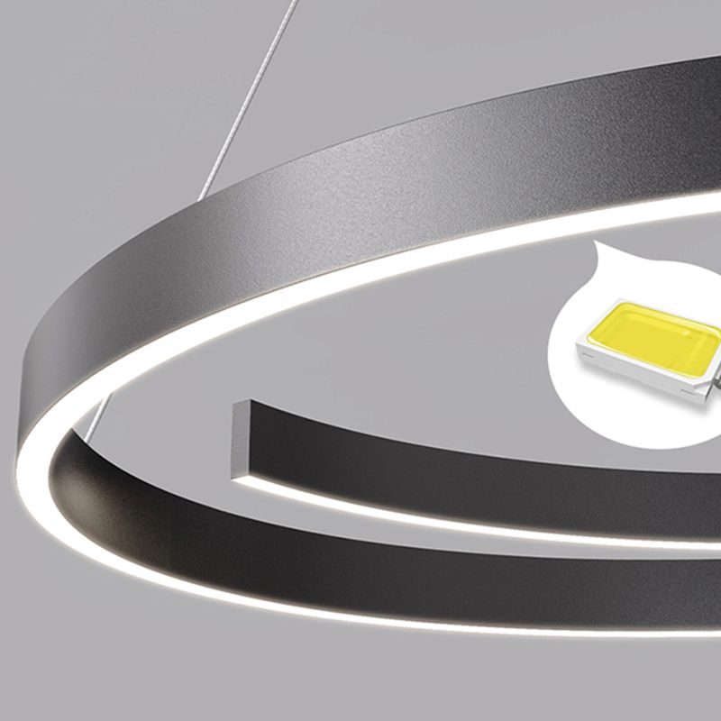 Lineaire vorm metalen hanglamp lichtbeveiliging modern hangende lamp met één licht