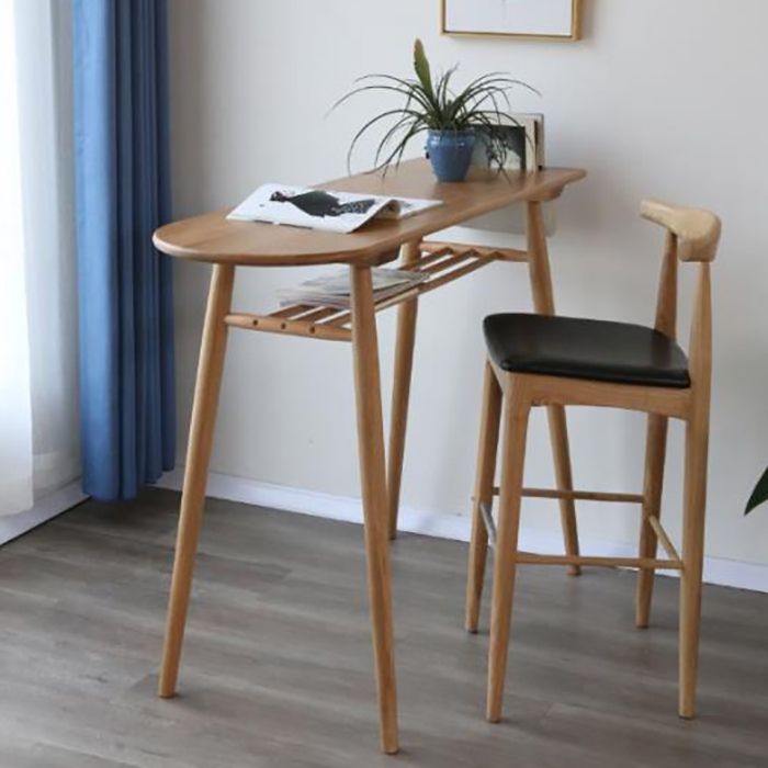 Solid Wood Pub Height Dining Table Contemporary Counter Height Table