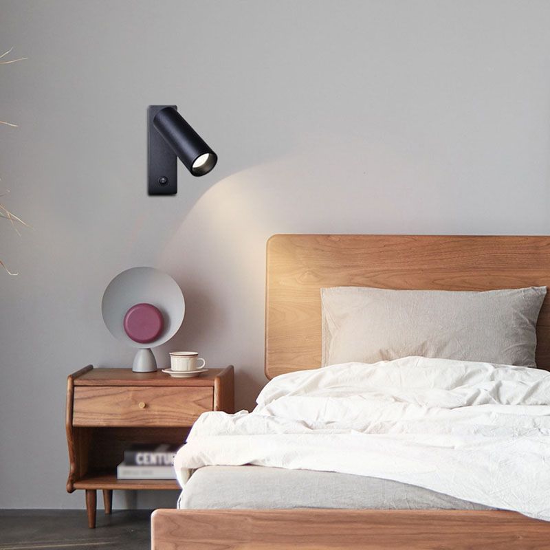 Modern Metal Reading Wall Lighting 1-Light Circle Sconce Light for Bedroom