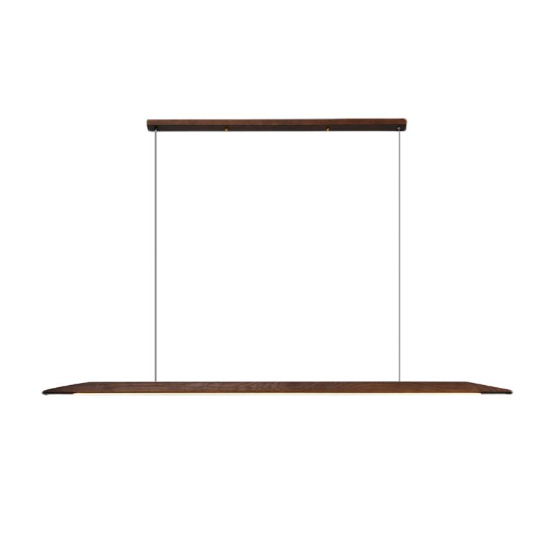 Wood Hanging Pendant Lights Minimalism Linear Hanging Lamps for Office