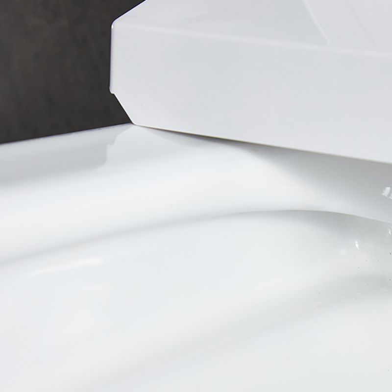 Elongated Wall Mounted Bidet 18.1" H Cotton White Smart Bidet with Warm Air Dryer