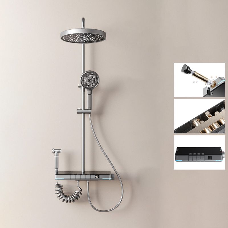 Modern Shower System Brass Slide Bar Included Wall Mounted Shower Set