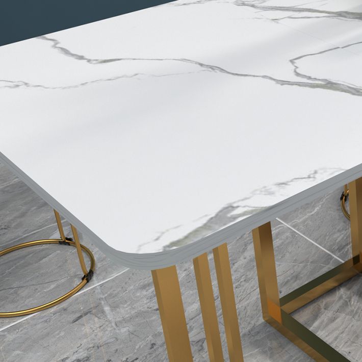 Simplicity Style Rectangle Dining Table Drop-Leaf Dinner Table for Dining Room