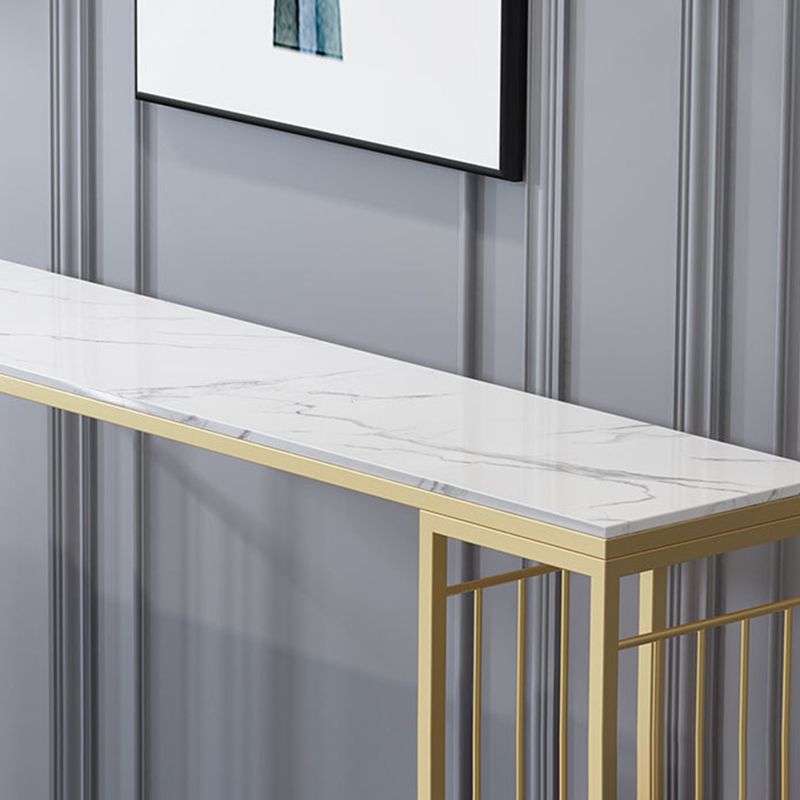 Rectangle Pub Table Glam Style Bar Height Bar Table for Breakroom