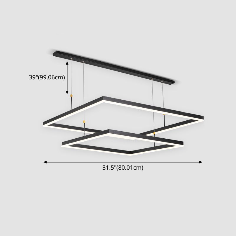 Modern Chandeliers For Foyer Multiple Squares Chandelier Pendant Light