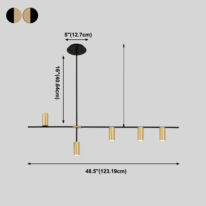 Luces colgantes colgantes de cilindro de estilo moderno accesorios de iluminación de metal