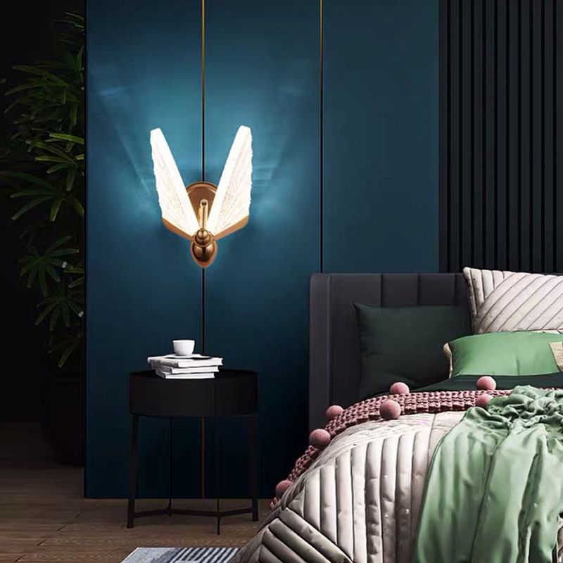 Kreative Schmetterlingswandmontage LED -LED -Acrylwandleuchte für Bett
