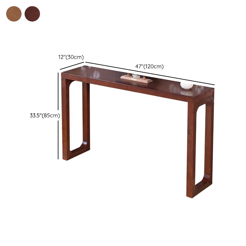 Mid-Century Modern Rectangle Console Accent Table Antique Finish Console Sofa Table