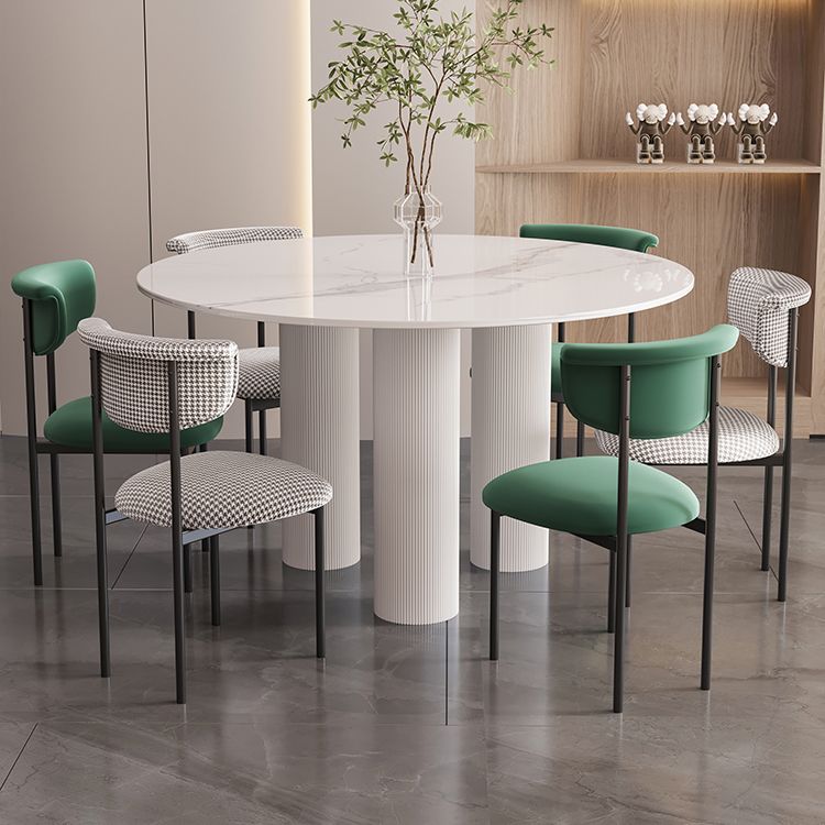 Silla auxiliar de terciopelo para el hogar moderno, silla de comedor con respaldo abierto y acabado mate