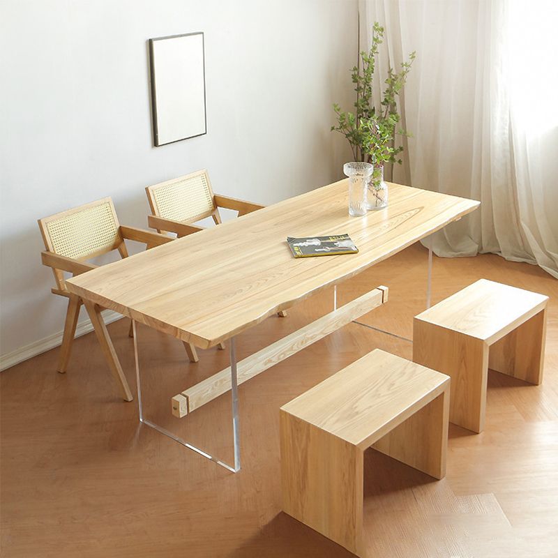 Specialty Dining Table Modern Brown in Solid Wood Table for Kitchen