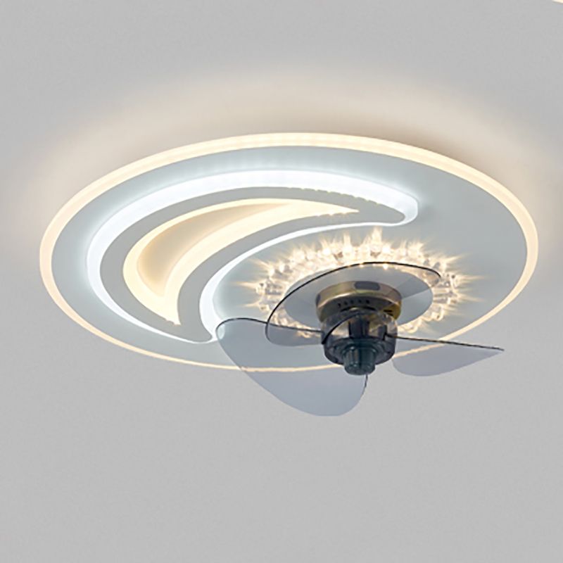 Lampada a ventola a soffitto in metallo in stile semplice per la camera da letto